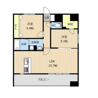 LIBTH下呉服【0302号室】の間取り