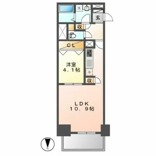 プレサンス広小路通 葵【3階】の間取り