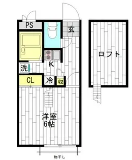 春秋ハイツ【2階】の間取り