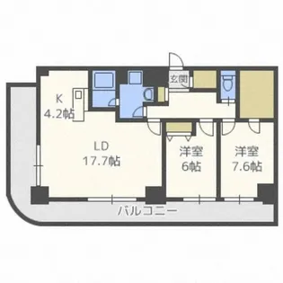 ティアラタワー中島倶楽部【33階】の間取り