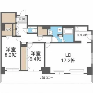 ティアラタワー中島倶楽部【32階】の間取り