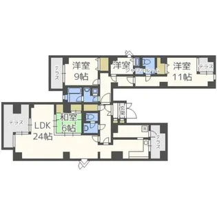 エルミタージュユリ【13階】の間取り