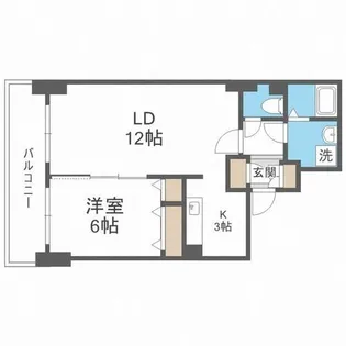 ティアラタワー中島倶楽部【25階】の間取り