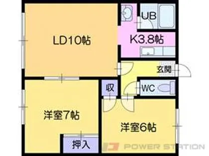 グランディール壱番館【2階】の間取り