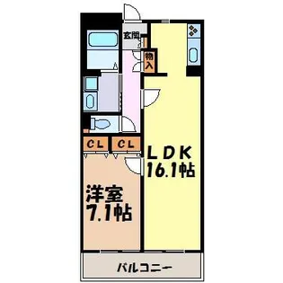 グラン・アベニュー名駅南【7階】の間取り