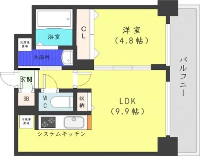 プライマル札幌桑園【6階】の間取り