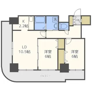 ティアラタワー中島倶楽部【32階】の間取り
