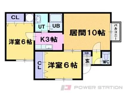 アペルト・ウノ【1階】の間取り