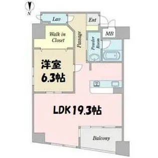 プロシード新瑞橋【8階】の間取り