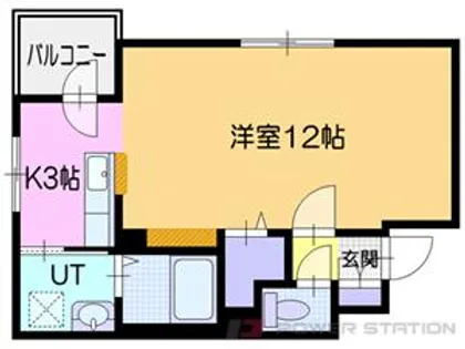 ウエストブルー【3階】の間取り