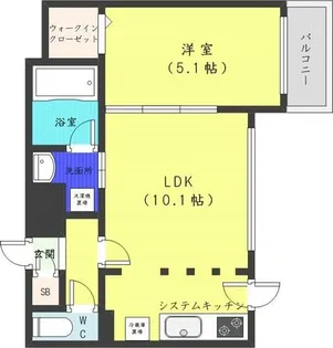 フォレストヒルズB【1階】の間取り