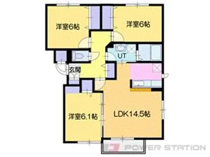 sunpark岩見沢(サンパーク岩見沢)【3階】の間取り