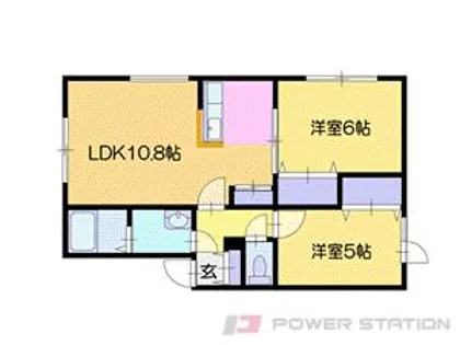 コモンセージ恵庭【2階】の間取り