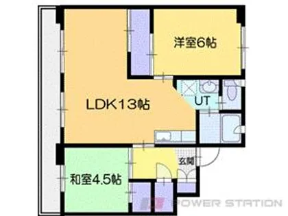 ビレッジハウスおさつ2号棟【5階】の間取り