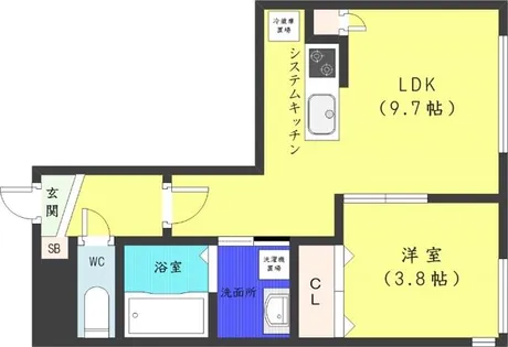 Halenix札幌医大前【1階】の間取り