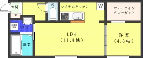 Peche山鼻 D【3階】の間取り