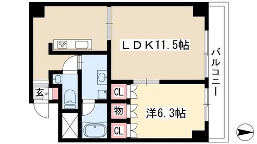 TACHIBANA BOX 24【5階】の間取り