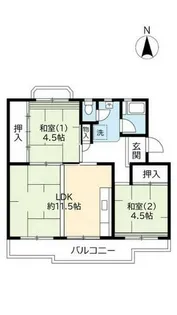 UR泉南尾崎【0110203号室】の間取り