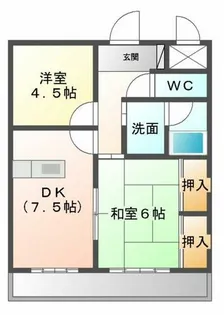 レインボーK【1階】の間取り
