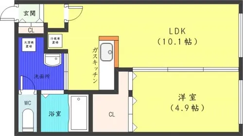 MODERNO ODORI HIGASHI【4階】の間取り