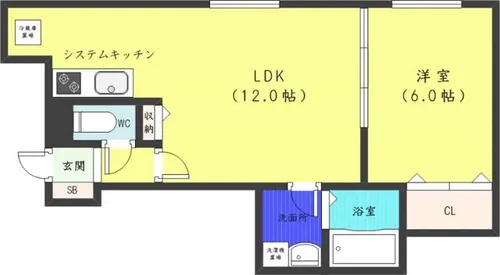 ノーブル円山【4階】の間取り