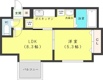 レジディア桑園【10階】の間取り