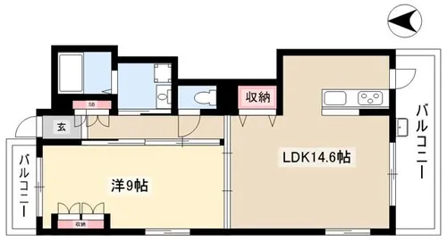 バウコートK【402号室】の間取り