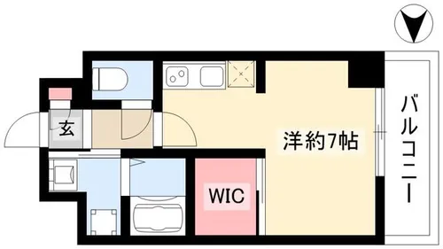 プログレッソ八田【602号室】の間取り