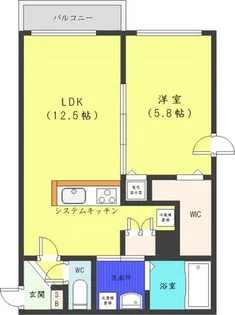 ヴィエルジュ発寒南【3階】の間取り