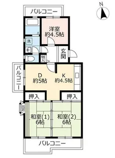 URいぶき野三丁目【0050308号室】の間取り