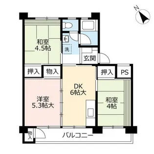 UR徳力【0540302号室】の間取り