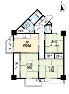 UR高座台【1050703号室】の間取り