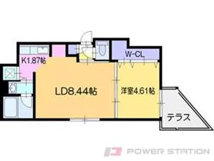 ヴァンテール野幌駅前【1階】の間取り