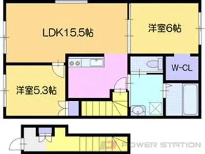 ateena Oasa A(アテーナ大麻A)【2階】の間取り