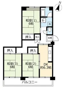 URポートアイランド【0660602号室】の間取り