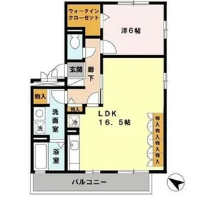 リビングタウンなかもず C棟【3階】の間取り