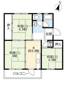 UR光明台【0100304号室】の間取り