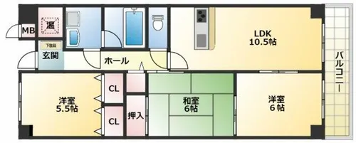 ハンプトンコート【4階】の間取り