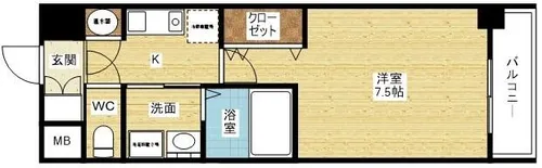 エステムヒルズ新大阪【6階】の間取り