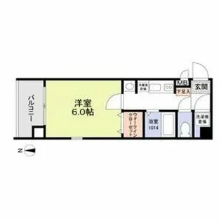 VAROQUE北堀江【4階】の間取り