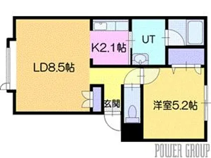 ラピタ恵み野【2階】の間取り