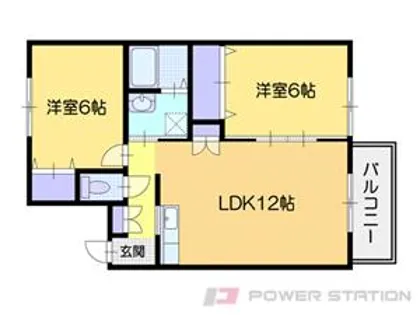 船浜フラット【1階】の間取り