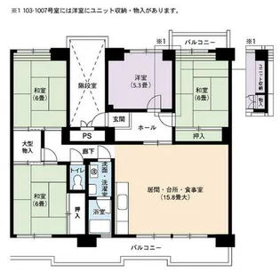 UR千代が丘【1031007号室】の間取り