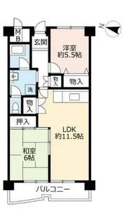 UR南港しらなみ【0340407号室】の間取り