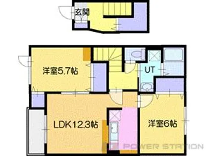 サンクリオージュ壱番館【2階】の間取り