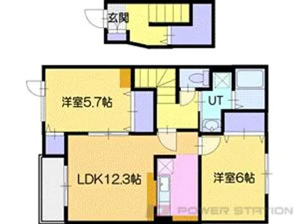 サンクリオージュ壱番館【2階】の間取り