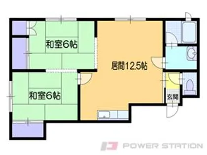 洗心橋マンション【1階】の間取り