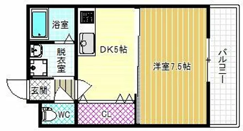 ステラウッド清州【2階】の間取り