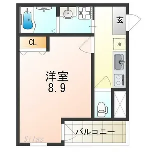 フジパレス鳳駅西Ⅵ番館【3階】の間取り