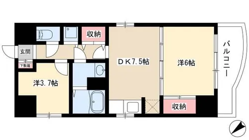 グリーンハイツ新道【4階】の間取り